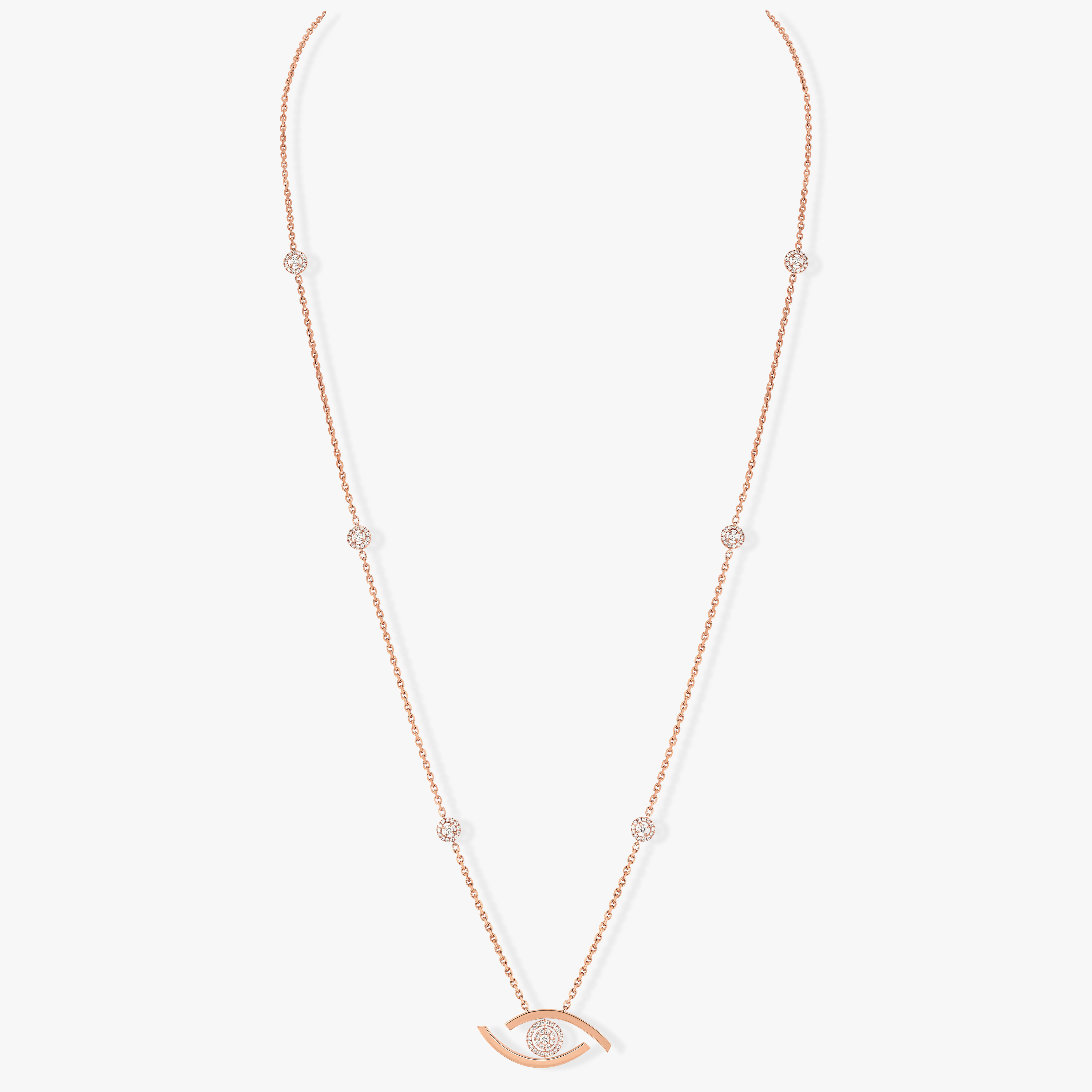 Lucky Eye长项链 Oro rosa 钻石  Mujer Collar 11569-PG