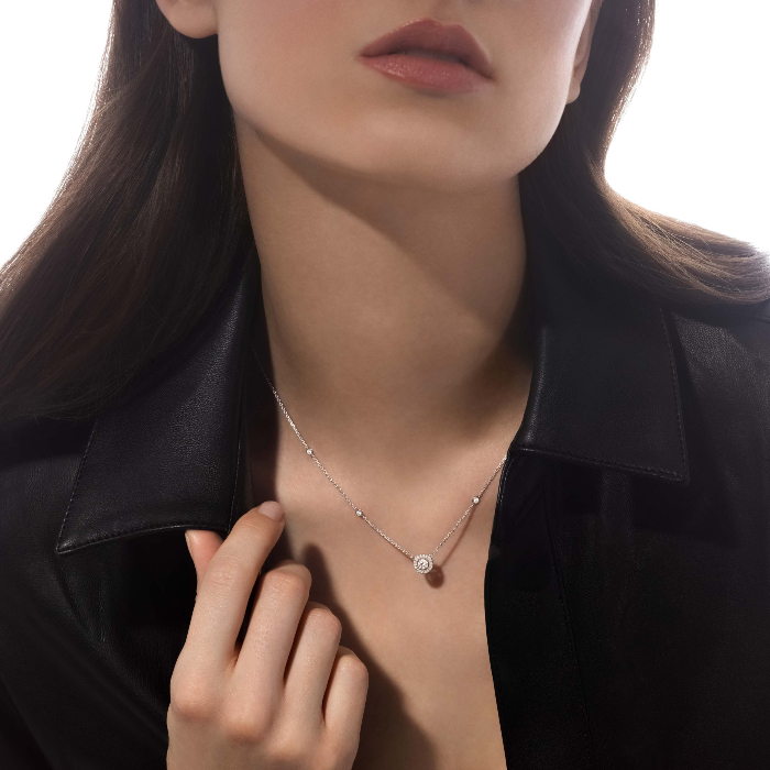 Joy圆形钻石 0.20克拉 白金 钻石  她的珍礼 项链 04281-WG