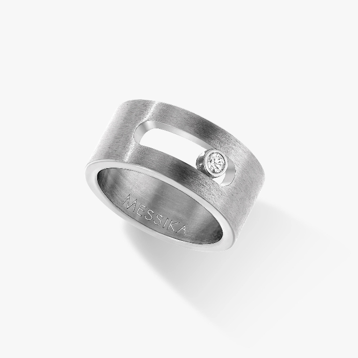 Move Titanium天然色钛金 Natural Titanium Diamond For Her Ring 06560-TN