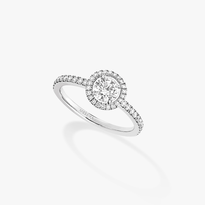 Joy圆形钻石 0.45克拉 白金 钻石  她的珍礼 戒指 04155-WG