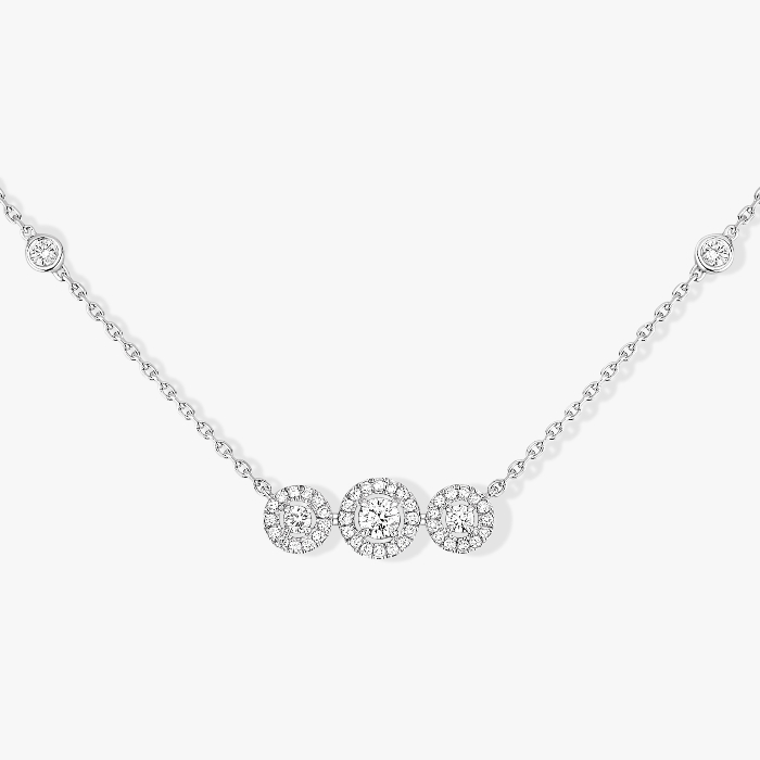 Collier Femme Or Blanc Diamant Joy Trilogy 07030-WG