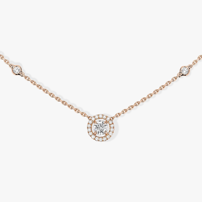 Collier Femme Or Rose Diamond Joy Diamant Rond 0,20ct 04281-PG