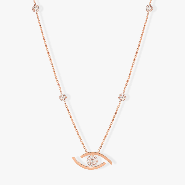 Collar Mujer Oro rosa Diamond Lange Lucky Eye Halskette 11569-PG