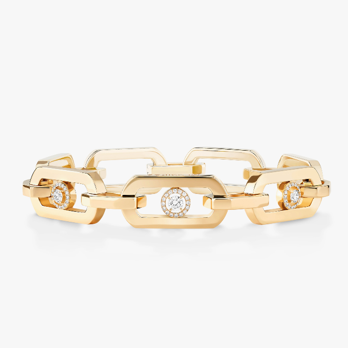 So Move珠宝作品，超大号款 黄金 钻石  她的珍礼 手链 13133-YG