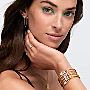 Move Uno密镶钻石弹性细手镯 中号款 玫瑰金 钻石  她的珍礼 手链 12057-PG