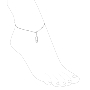 Move Uno脚踝链  白金 钻石  她的珍礼 手链 10100-WG