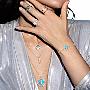 Lucky Move绿松石手链小号款 玫瑰金 钻石  她的珍礼 手链 11652-PG