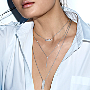 Gatsby纵排钻石 白金 钻石  她的珍礼 项链 05448-WG