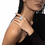 Lucky Move mousqueton系列 白金 钻石  她的珍礼 戒指 10821-WG