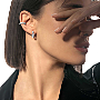 D-Vibes圆圈耳环超小号款 白金 钻石  她的珍礼 耳环 13450-WG