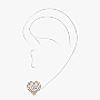 Joy Cœur耳钉，镶嵌0.15克拉心形钻石 玫瑰金 钻石  她的珍礼 耳环 11562-PG