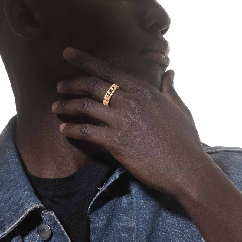Move Noa Ciselé 黄金 钻石  Mixte 戒指 14482-YG