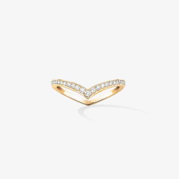 Fiery密镶钻石结婚戒指 黄金 钻石  她的珍礼 戒指 12088-YG