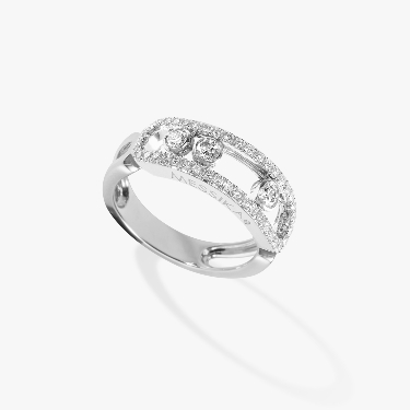 Move Classique密镶钻石 White Gold Diamond For Her Ring 04000-WG
