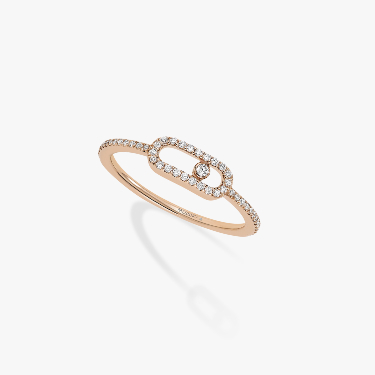 Move Uno密镶钻石 Pink Gold Diamond For Her Ring 05630-PG