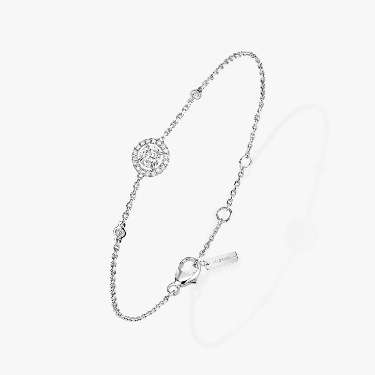 Bracelet Femme Or Blanc Diamant Joy Diamant Rond 0,25ct 04288-WG