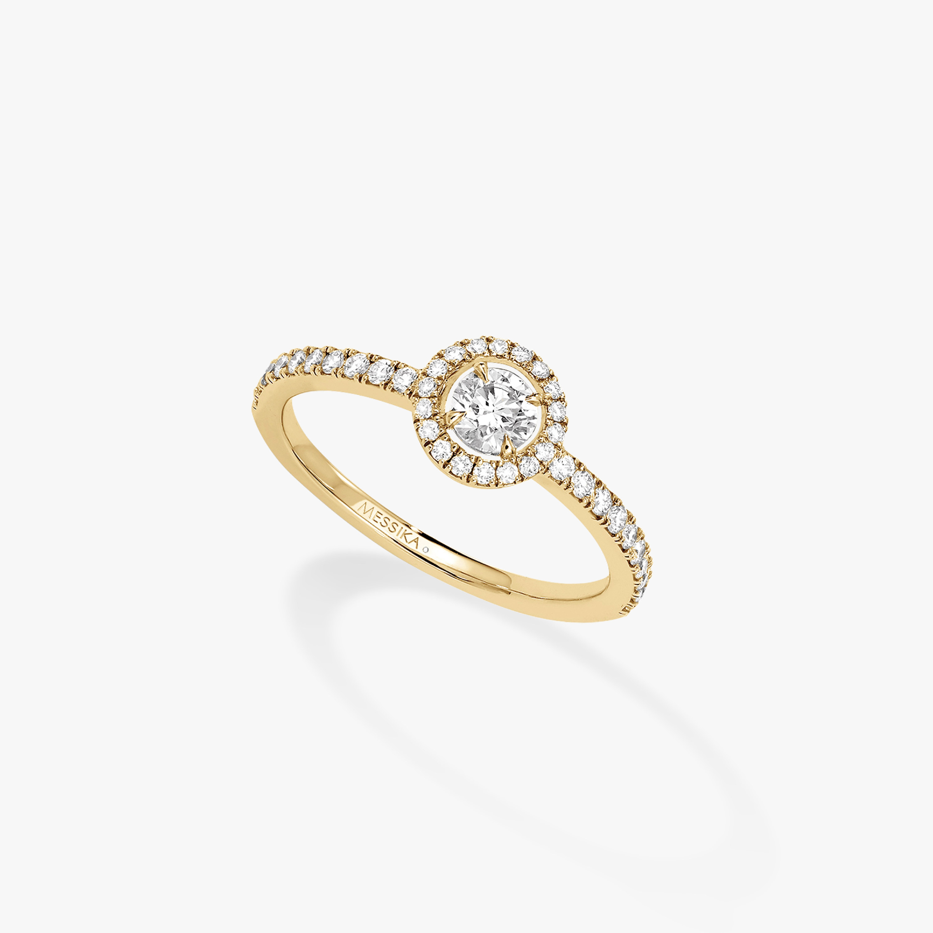 Joy圆形钻石 0.25克拉 黄金 钻石  她的珍礼 戒指 04163-YG