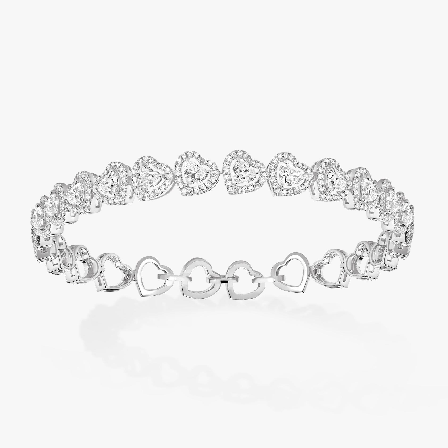 Joy Cœur系列多圈钻石手链 白金 钻石  她的珍礼 手链 12748-WG