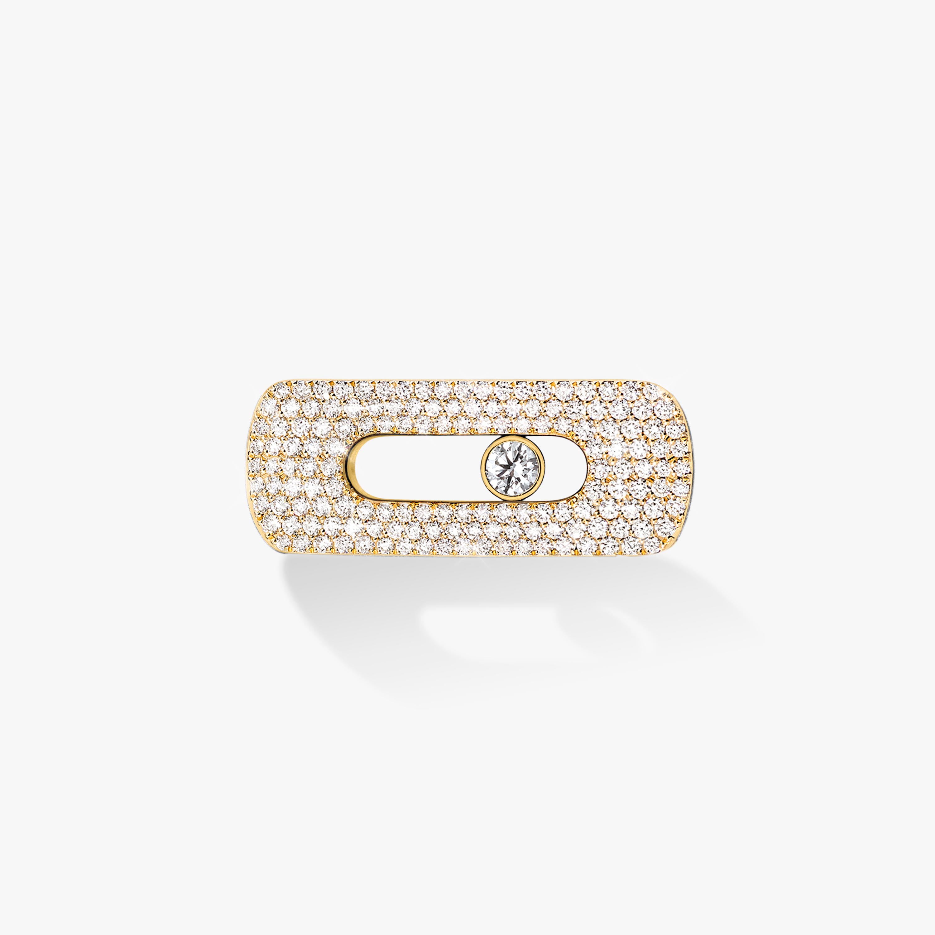 Motif My Move-Or Jaune Pavé Pavé Yellow Gold Mixed Bracelet 30004-YG