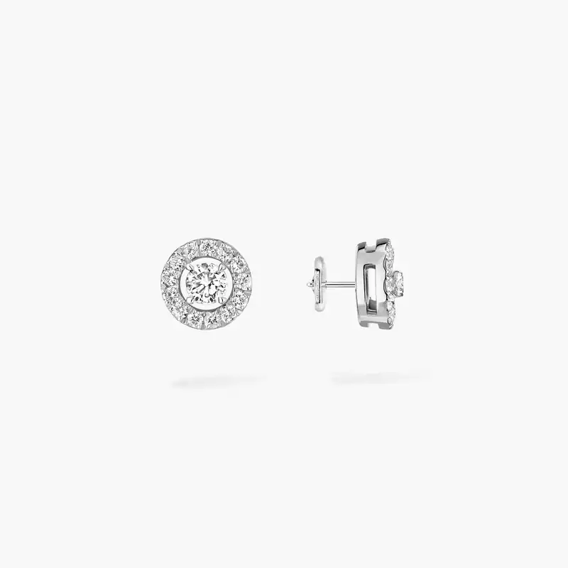 Earrings For Her White Gold Diamond Joy Round Diamonds SM 06954-WG