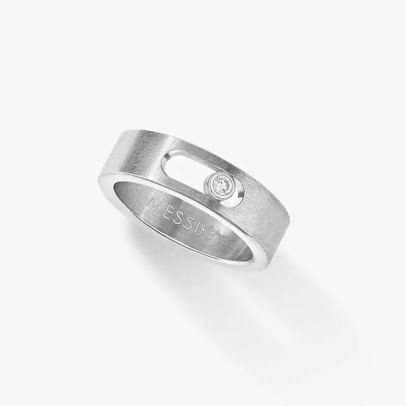Move Titanium系列小号款  Natural Titanium Diamond For Him Ring 07166-TN