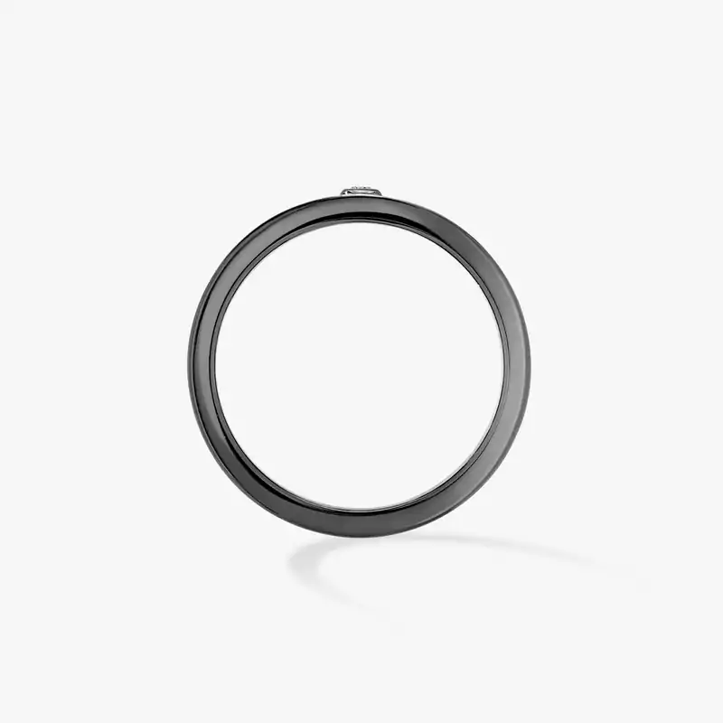 Move Titanium黑色钛金小号款 Black Titanium Diamond For Him Ring 07165-TB