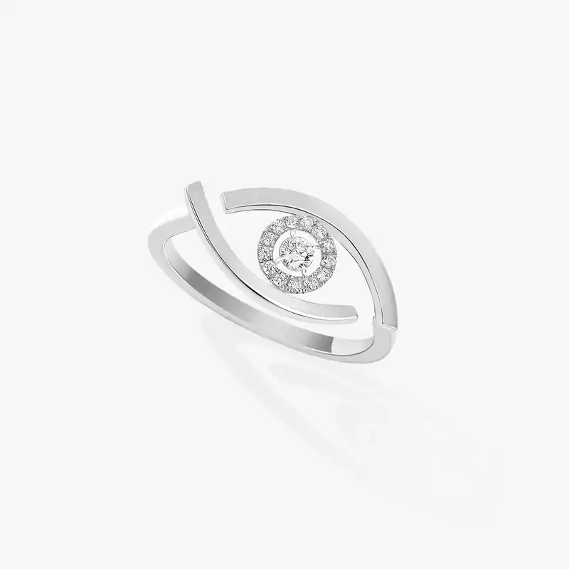 Lucky Eye戒指 白金 钻石  她的珍礼 戒指 10036-WG