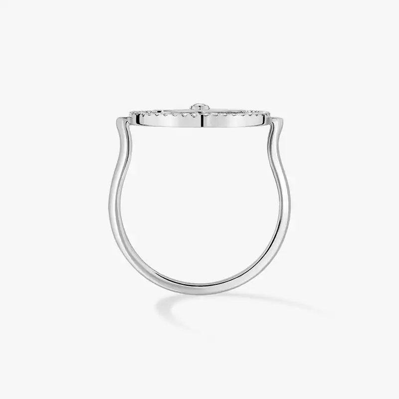 Lucky Move系列戒指小号款 White Gold Diamond For Her Ring 07470-WG