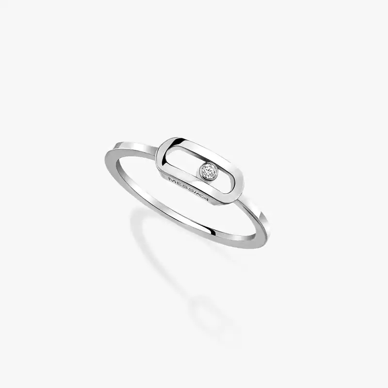 Move Uno金 White Gold Diamond For Her Ring 10055-WG