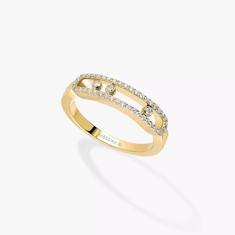 Baby Move密镶钻石 Yellow Gold Diamond For Her Ring 04683-YG
