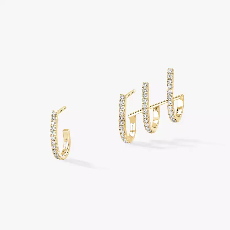 Gatsby 多圈 黄金 钻石  她的珍礼 耳环 06503-YG