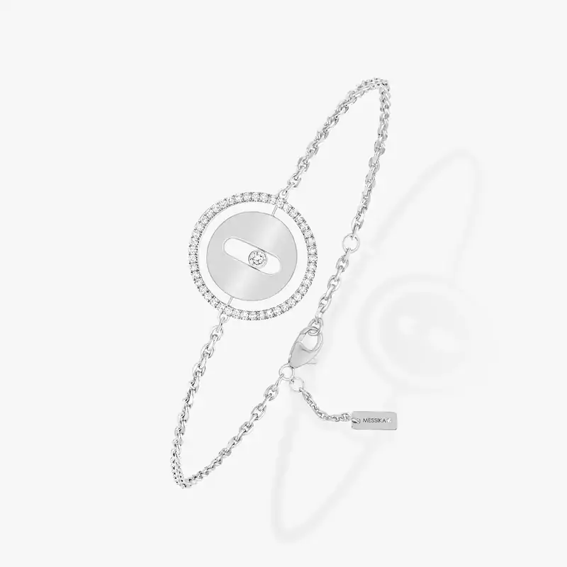 Lucky Move手链中号款 白金 钻石  她的珍礼 手链 07540-WG