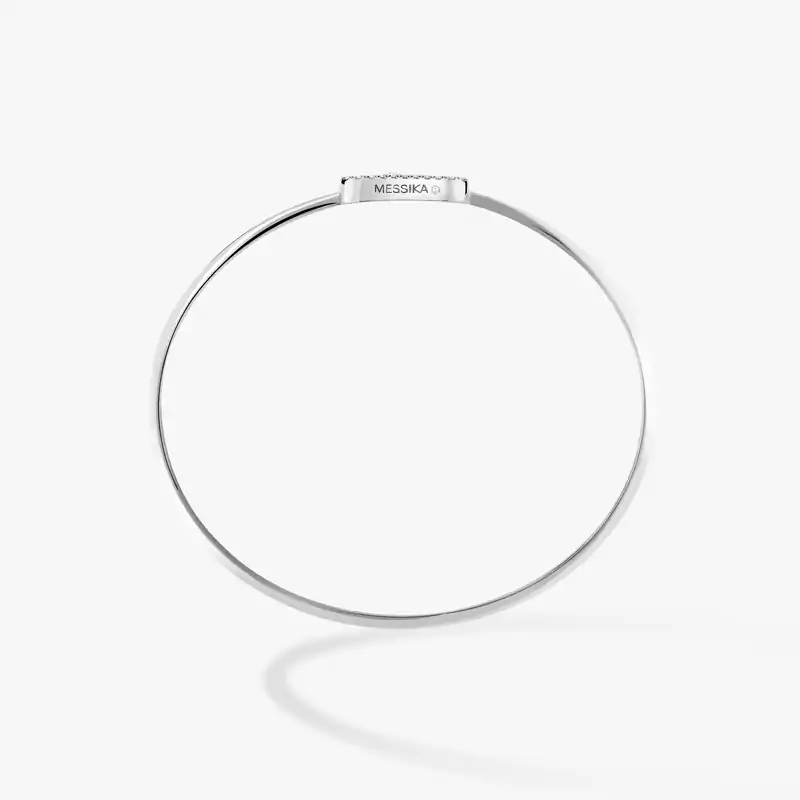 Move Uno密镶钻石弹性细手镯 White Gold Diamond For Her Bracelet 11134-WG