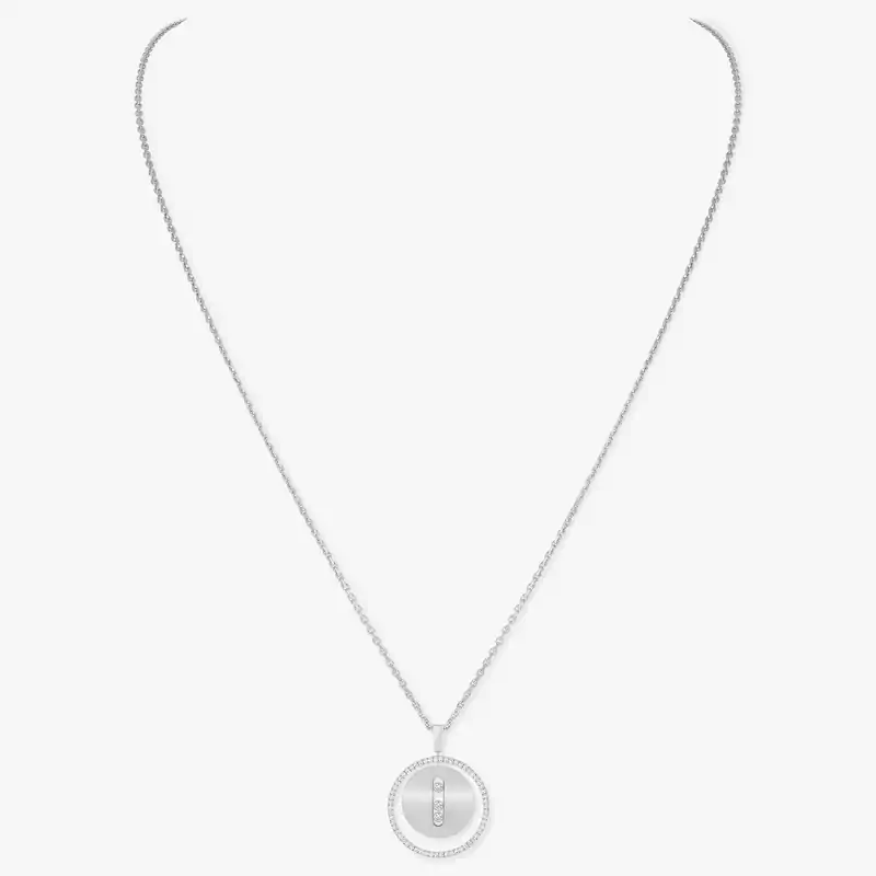 Lucky Move中号款 白金 钻石  她的珍礼 项链 07394-WG