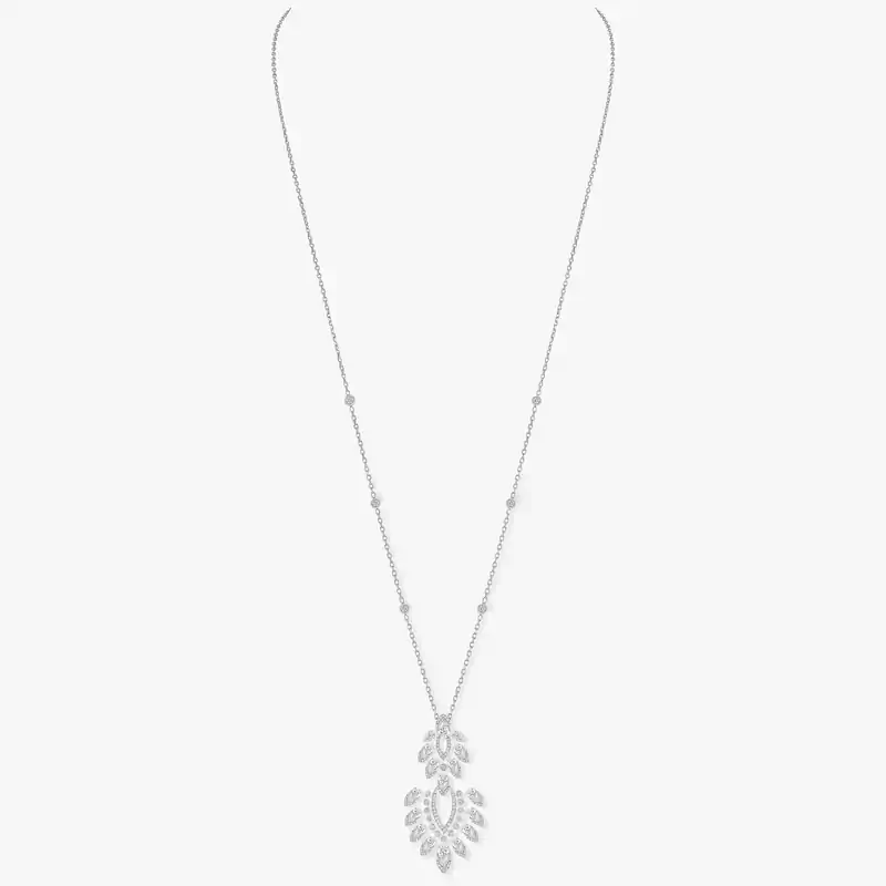 Desert Bloom长项链 白金 钻石  她的珍礼 项链 07358-WG