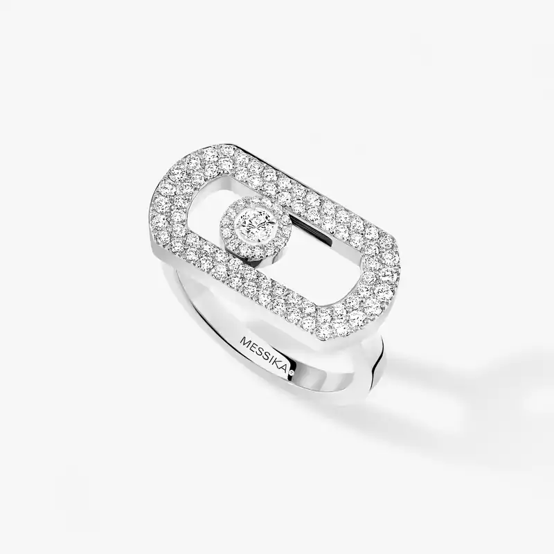 So Move密镶钻石珠宝作品 White Gold Diamond For Her Ring 12937-WG