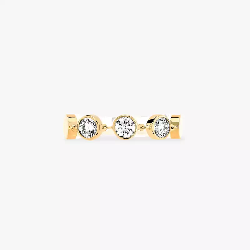 D-Vibes 中号款 黄金 钻石  她的珍礼 戒指 12991-YG
