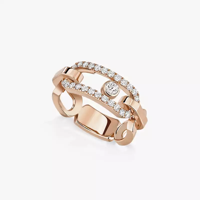 Move Link系列 Pink Gold Diamond For Her Ring 12728-PG