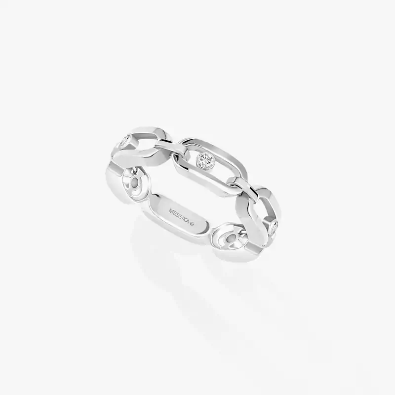 Move Link多圈 White Gold Diamond For Her Ring 12078-WG