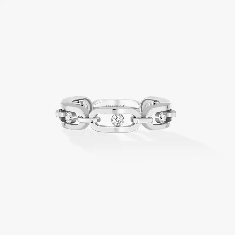 Move Link多圈 White Gold Diamond For Her Ring 12078-WG