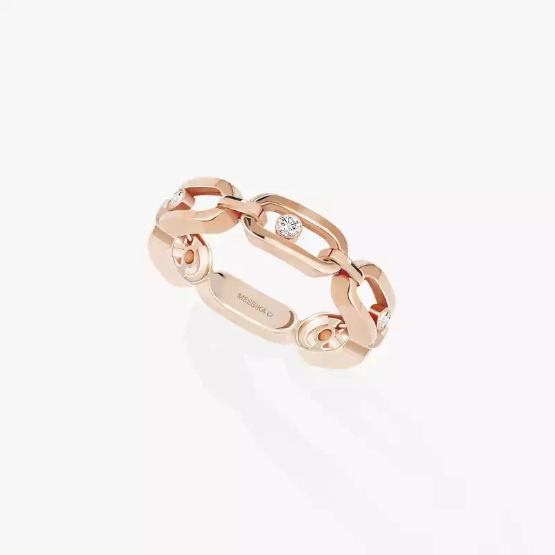 Move Link多圈 Pink Gold Diamond For Her Ring 12078-PG