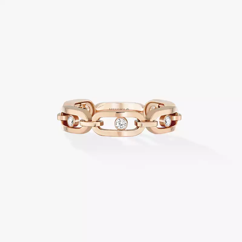 Move Link多圈 Pink Gold Diamond For Her Ring 12078-PG