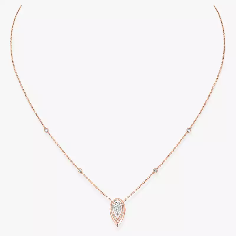 Fiery 0.25ct Pink Gold For Her Diamond Necklace 13239-PG