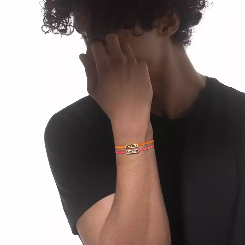 Messika CARE(S) Schnur Rosa Mit Diamanten Ausgefasst Für sie Diamant Armband Roségold 14654-PG