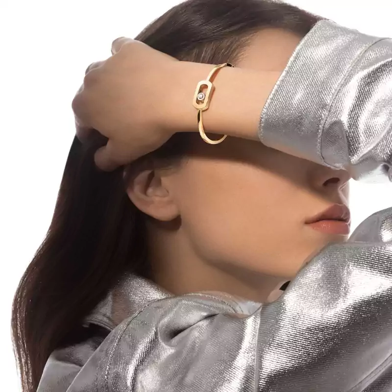 Bracelet Femme Or Jaune Diamant Jonc So Move 13757-YG