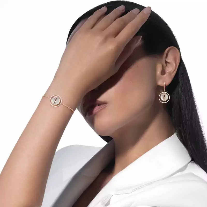 Pulsera Lucky Move PM Nácar blanco