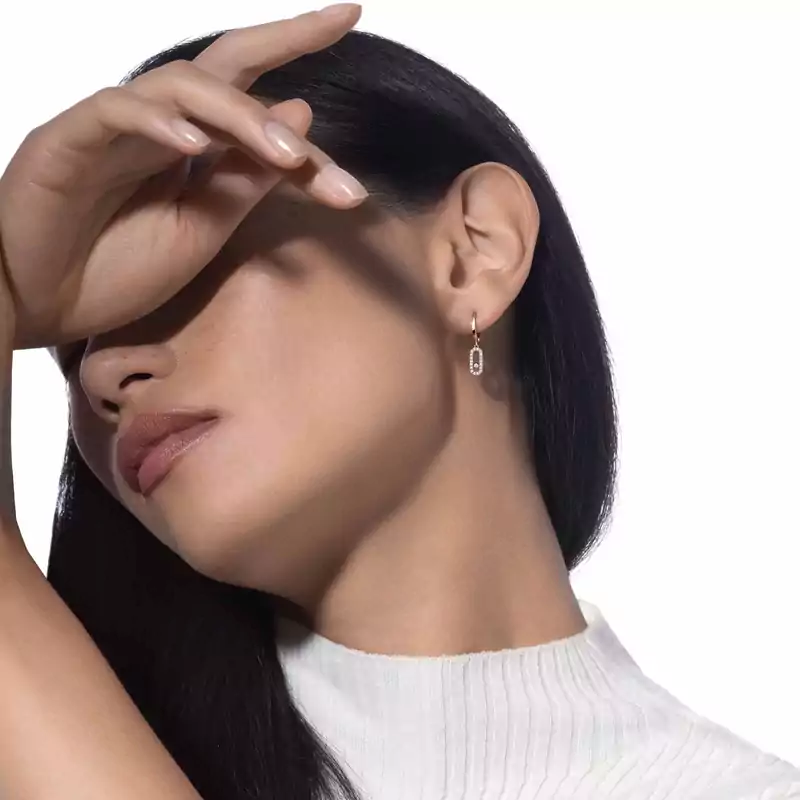 Pendiente individual de aro Move Uno