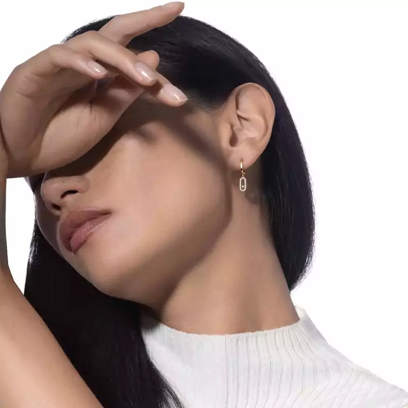 Pendiente individual de aro Move Uno