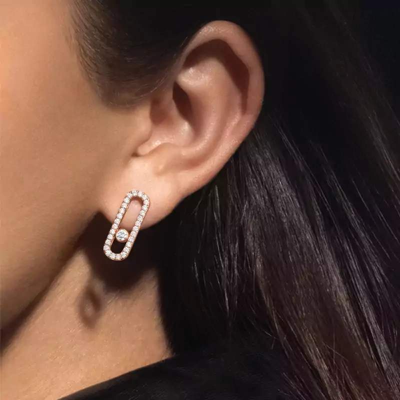 Pendiente individual Move Uno con pavé izquierda