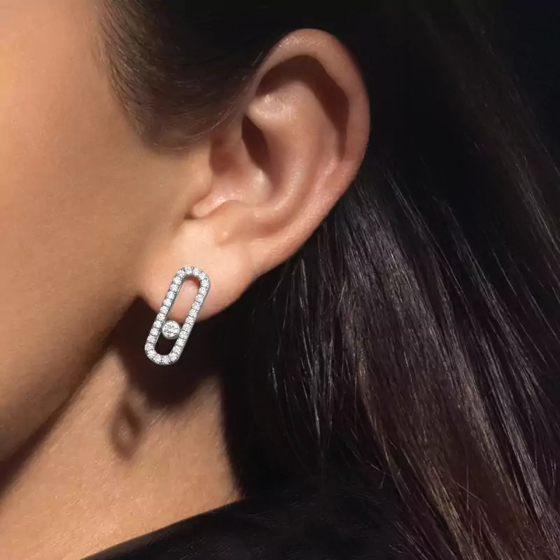 Pendiente individual Move Uno con pavé izquierda